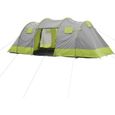 Tente de camping tunnel 8 places SURPASS SURPTENT801 Vert et Gris-0