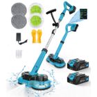 Balai Électrique 2 en 1 - TANBABY - Réservoir 300ML - LED - 2 Vitesses - 4 Têtes de Brosse