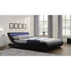 HABITAT ET JARDIN Lit LED "Natacha" - 180 x 200 cm - Noir