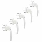 SOTECH 5 x poignée de fenêtre avec bouton poussoir et grille 45° 28 x 151 x 62 mm poignée de porte en aluminium blanc