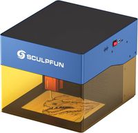 SCULPFUN iCube Pro Max 10 W Mini Graveur laser avec filtre à fumée, gravure par application, vitesse gravure 10000mm/min,120x120 mm