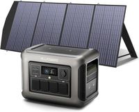 Générateur ALLPOWERS R1500, centrale électrique portable 1800W, 1152Wh LiFePO4 avec panneau solaire poly pliable 200W