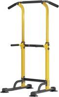 NEED Barre de traction pour entraînement fitness à domicile, réglable en hauteur 165-210 cm, noire et jaune