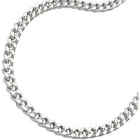 Bracelet hommes curb chain plat argent 925 2x coupe de diamant longueur de 19 cm de largeur x 1mm 2,8 mm