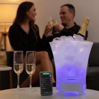 Seau a Champagne Lumineux Haut-Parleur 5W Bluetooth