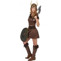 Déguisement Viking Sexy pour Femme - GENERIQUE - Marron - 3 éléments - Fausse fourrure et imitation cuir