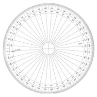 Rapporteur cercle entier grades Ø 30 cm - Graphoplex {couleur}