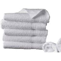 5 serviettes de bain 50x100 cm 500gr/m² pur coton égyptien BLANC HOTEL SPA