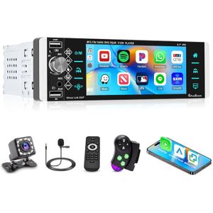 Autoradio 1 DIN CarPlay Sans Fil 6.86'' - Écran Tactile IPS, USB-C