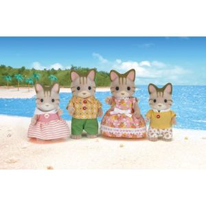FIGURINE - PERSONNAGE SYLVANIAN FAMILIES - 5180 - Famille Chat Tigre - L