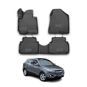 Set De 4 Tapis De Sol 3D Caoutchouc Pour Hyundai Ix35 (Tucson II) 2009-2015 - Marque Elmasline