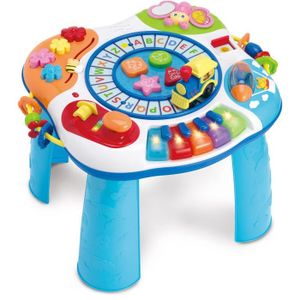 TABLE JOUET D'ACTIVITÉ Table d'activités pour bébé - Piano et Train - Bleu - dès 12 mois