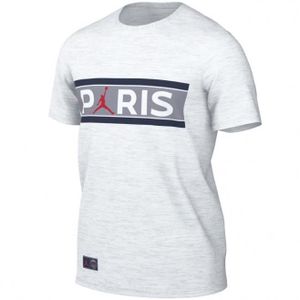 T-SHIRT MAILLOT DE SPORT Tee-shirt de football Nike JORDAN Paris Saint-Germain - Blanc - Manches courtes - Respirant