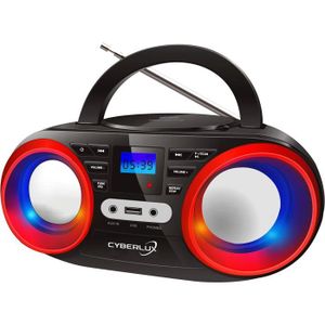 RADIO CD CASSETTE Lecteur Cd Portable | Lumières Disco Led | Boombox