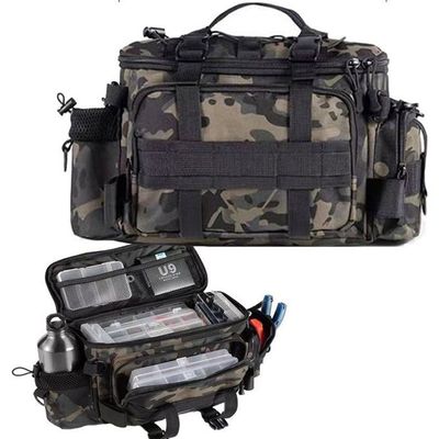XCRPRT Sac De Pêche étanche Oxford – Bandoulière Rembourrée, Multiple Poches – Vert, 23x11x15 Cm – Pour Pêche, Randonnée