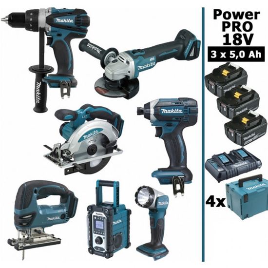 Juego De 2 Taladros MAKITA 18V DDF458 + Atornillador De Impacto DTD152
