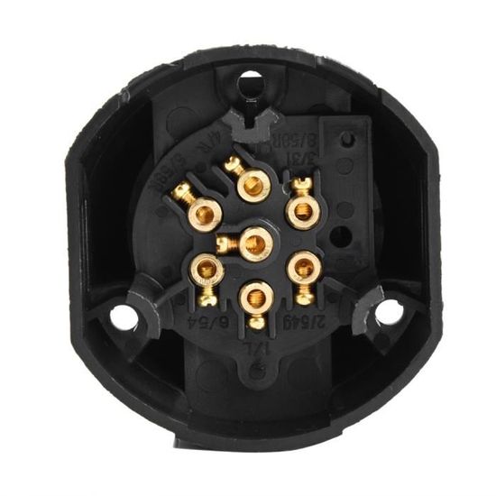Prise électrique Remorque 7 Broches Avec Suspension - Pour Camions, Tracteurs, Caravanes - Modèle Universel