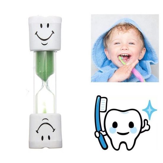 Sablier Brossage Dents Enfant 3 Pièces, Smiley Sablier Enfant