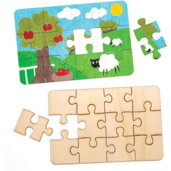 Bluey Lot de 2 puzzles en bois pour enfants de 50 pièces chacun