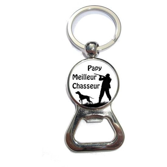 Porte-clés Décapsuleur Pour Chasseur - Cadeau Humoristique Original En Acier Inoxydable Gravé, Pour Anniversaire Et Noël