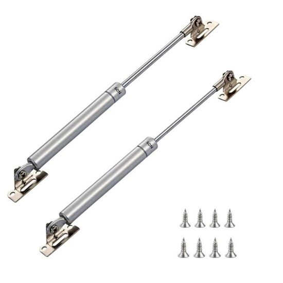Lot De 2 Vérins à Gaz 800N (80kg) - Longueur 250mm - Acier Carbone - Pour Capots, Coffres, Caissons Vérins à Gaz Universels Pour Camping-car Bateau