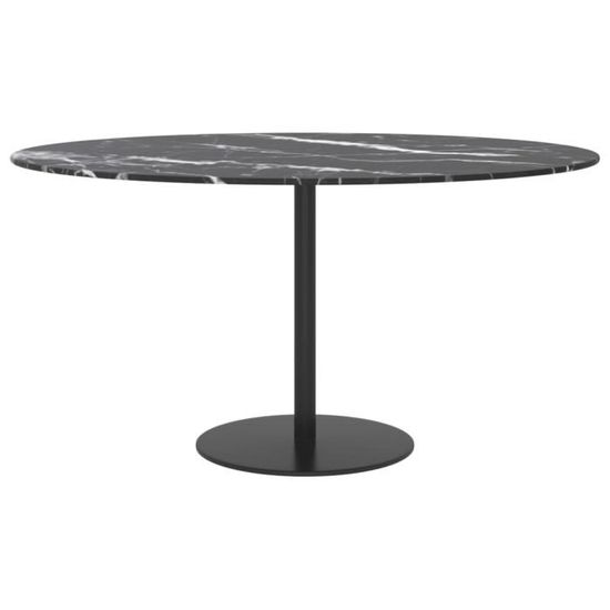 WIFESE Dessus De Table Ronde 60 Cm Verre Trempé Design Marbre Blanc - Plateau Élégant Et Durable Pour Salle à Manger, Restaurant Ou Événements