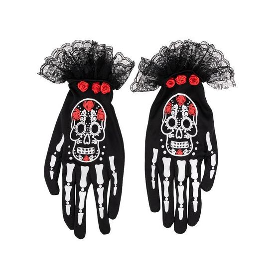 Lot De 2 Paires Gants Halloween Avec Ongles Longs - Accessoire Costume Fête, Cosplay, Griffes Effrayantes - 11