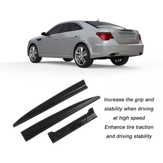 Kit 4 Pièces Diffuseur/aileron Universel Pour Voiture – Design Requin, ABS Noir (anti-collision)