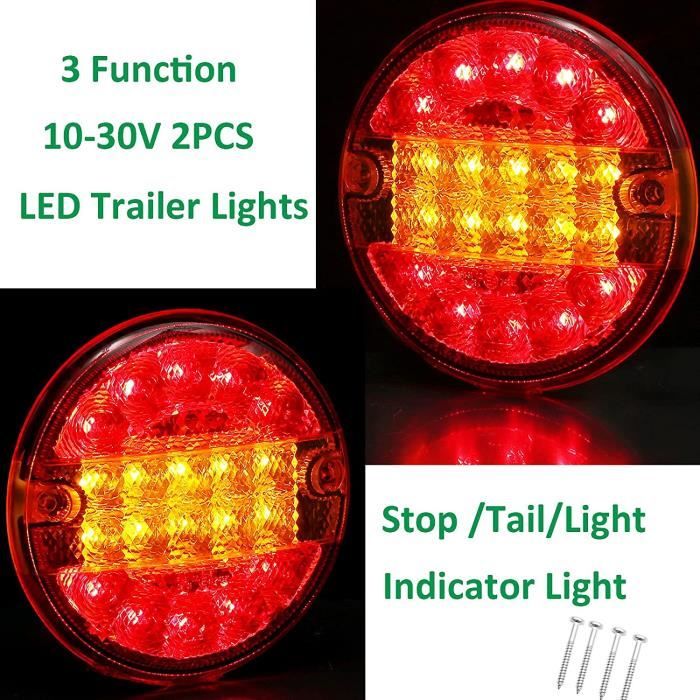 Feu Arrière LED Pour Remorque - Multifonction (stop, Cligno...), étanche IP65, Certifié E9/E57, 12-30V