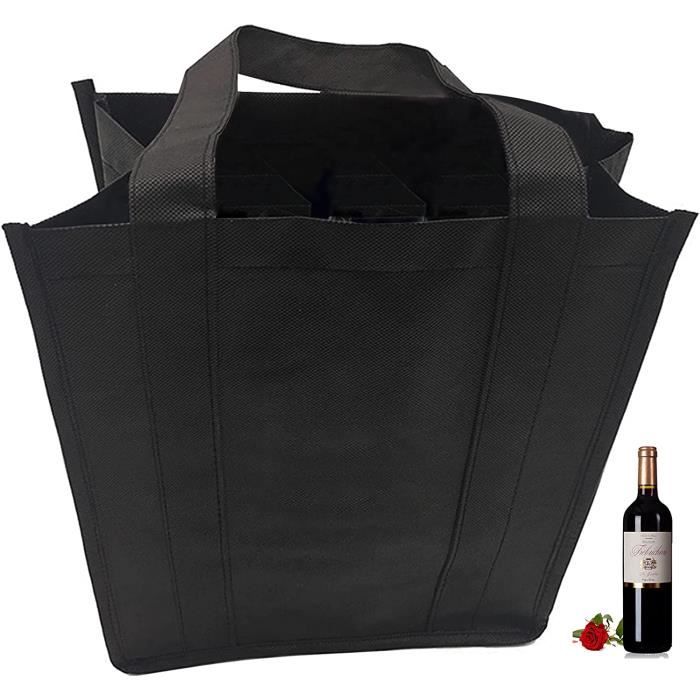 Porte-bouteilles Anicy - Sac Feutre 6 Bouteilles, Idéal Pique-nique Ou Cadeau