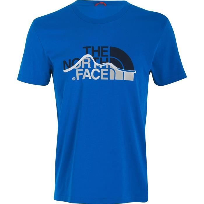 THE NORTH FACE T shirt de randonn e Mountain Line Homme Bleu