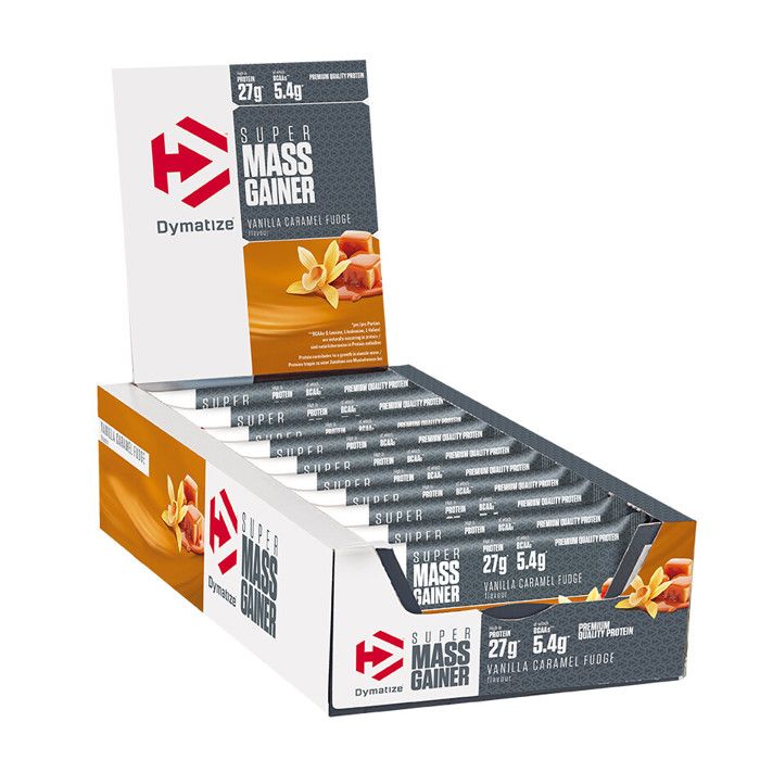 DYMATIZE Lot de 10 barres Super Mass Gainer - Vanille caramel - 90 g