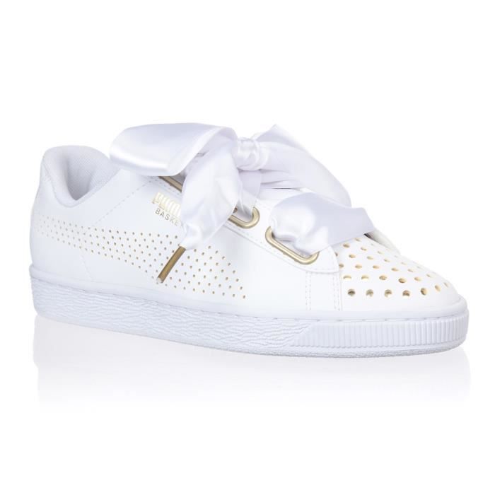 puma blanche femme heart