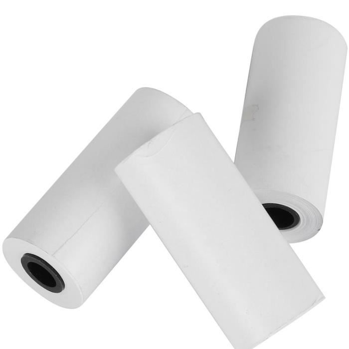 Alomejor Papier d'impression de caméra 3 Rouleaux de Papier Photo Thermique Papier d'Impression de Recharge de Caméra Papier