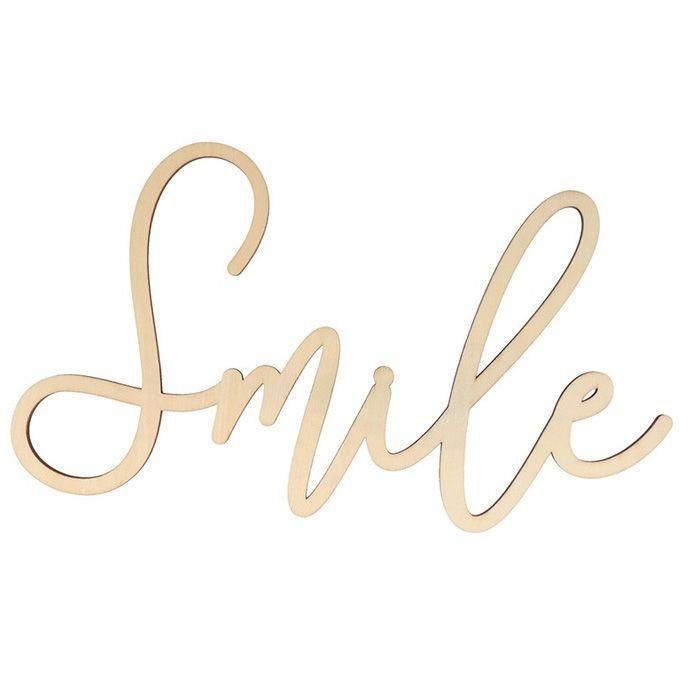 Mot -Smile- en bois 'Artemio' 30 x 16.5 x 0.5 cm