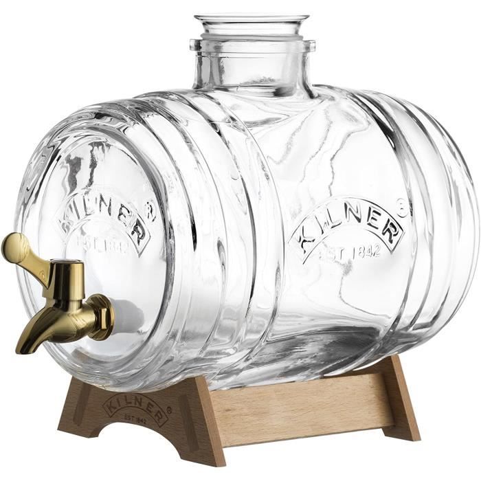 Distributeur de boisson 8 litres en verre pour servir tous type de boisson 24 x 12 x 25 cm
