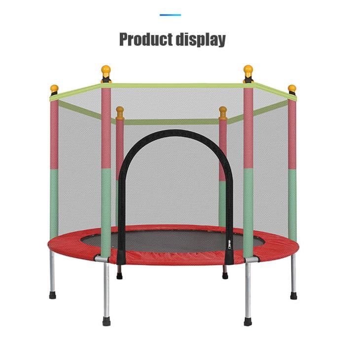 Trampoline d'intérieur de 140 cm pour enfants et bébés avec filet de protection