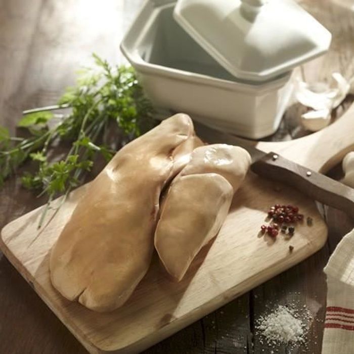 Lot de 2 Foie Gras de canard cru qualité extra - IGP Sud-Ouest - Foie Gras dé-veiné