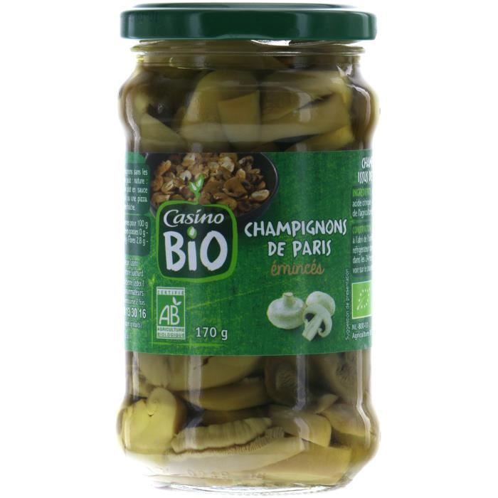 CASINO Champignons de Paris Emincé Bio - 170G