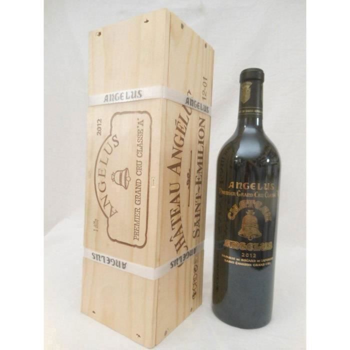 caisse une bouteille saint-émilion château angélus grand cru classé A rouge 2012 - bordeaux france