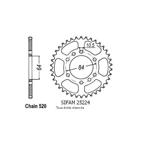 Couronne Quad 400 Kfx/Ltz #42 Dents 42
