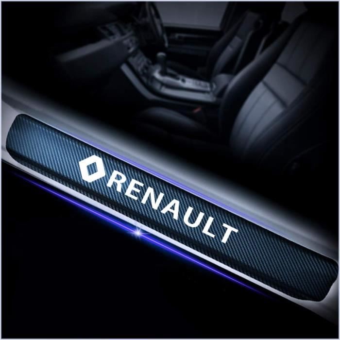 Autocollants de seuil de porte pour Renault - En Fiber de carbone, accessoires de voiture pou - Modèle: Silver white - ANQCCTA02668