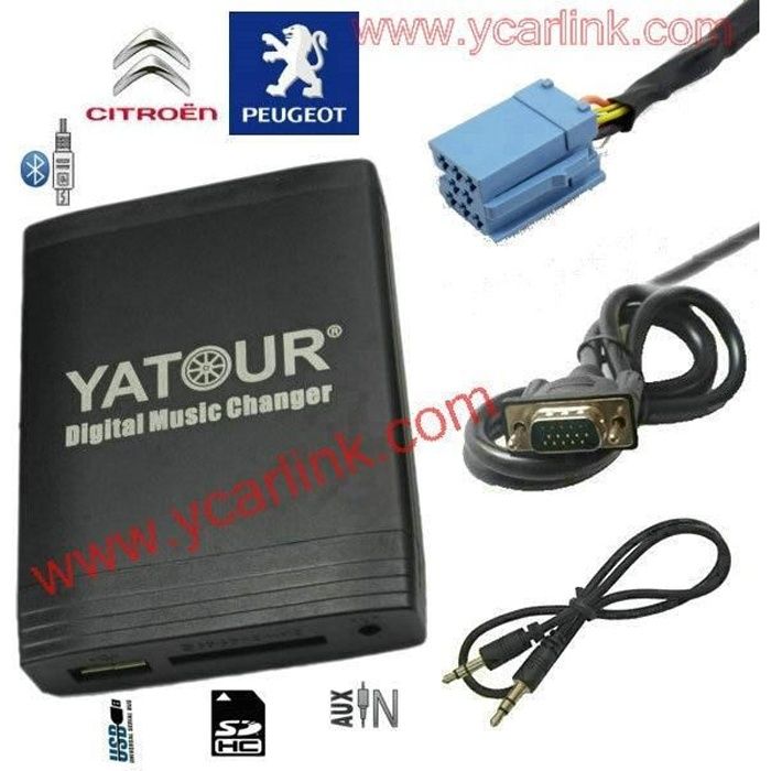 Yatour changeur de musique DMC USB SD MP3 AUX interface Bluetooth) pour RD3 Peugeot citroën RB2 RM2 Van bus