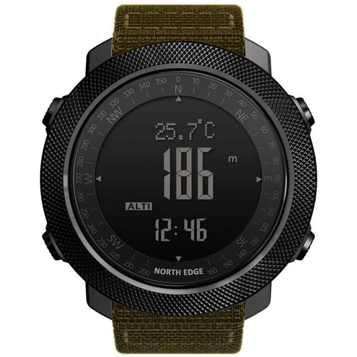 MONTRE CONNECTEE SPORT LQQZZZ Outdoor Montre Homme Sport Militaire Montre Eacutetanche Altimegravetre Baromegravetre LED Tactiqu1275