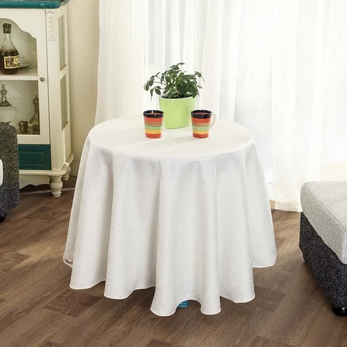 Nappe ronde 180x180 cm beige