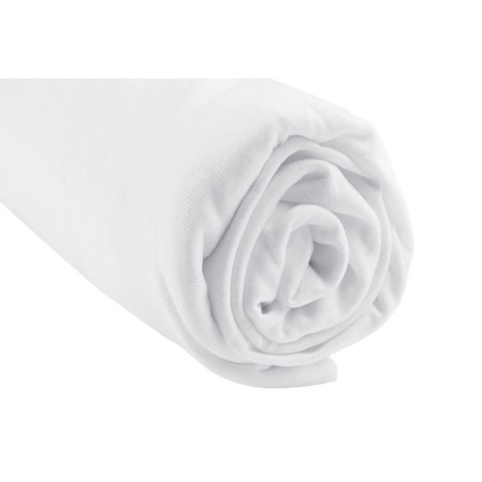 Drap housse Bambou pour lit évolutif 90x140 Blanc