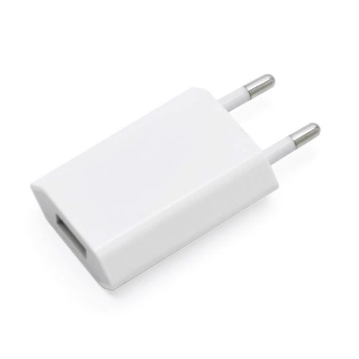 Chargeur Adapteur USB adapteur secteur usb Prise de chargeur USBpour iPhone, iPad, Samsung Galaxy Nexus, HTC, Motorola, LG, blanc