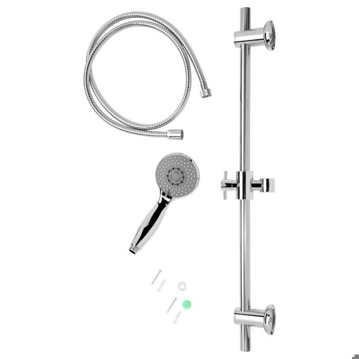 Colonne de douche en INOX avec douchette 3 jets et flexible