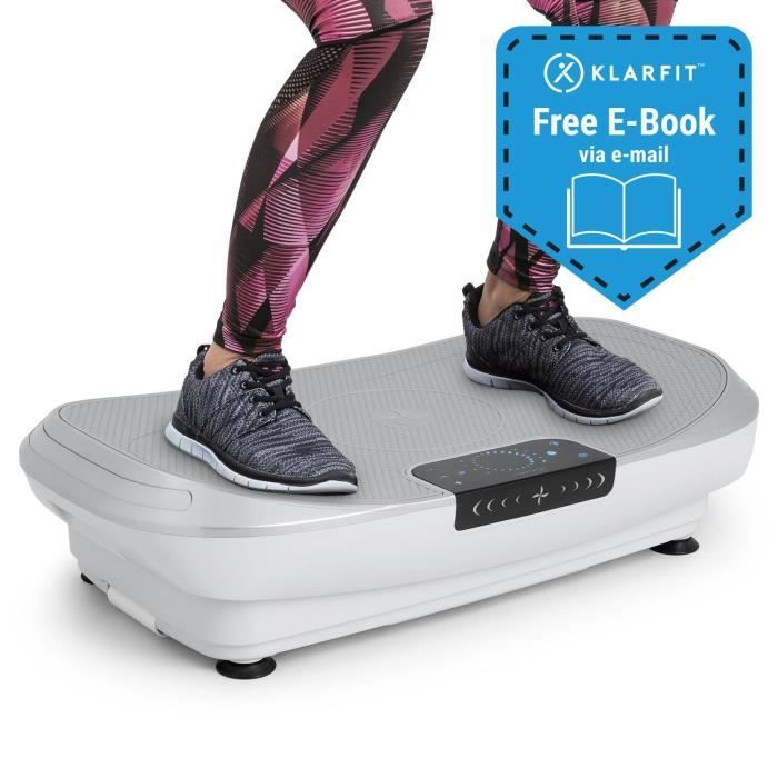 Klarfit VIBE 4DX Pro Plateforme vibrante 300W - 4 modes 4DX TripleMotor - Charge 120kg - Gris & noir