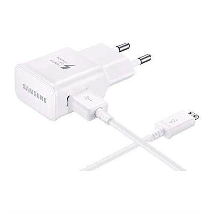 Samsung TA20 Chargeur pour Samsung Galaxy S7 EDGE Charge Rapide AFC 2 A avec Câble micro USB 1,5 m Blanc
